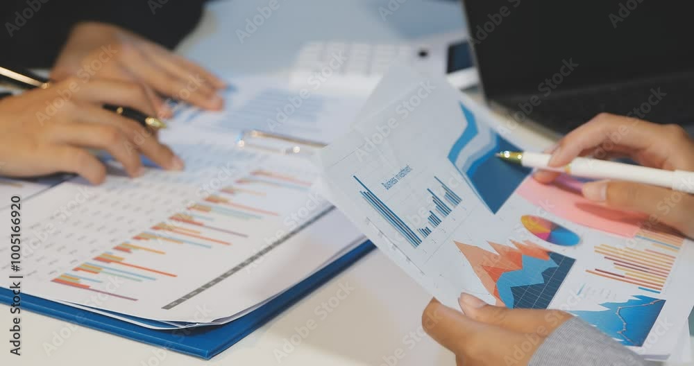 Accountant or banker making calculations Bookkeeper Clerk, Bank Advisor And Auditor. Accounting concept.
