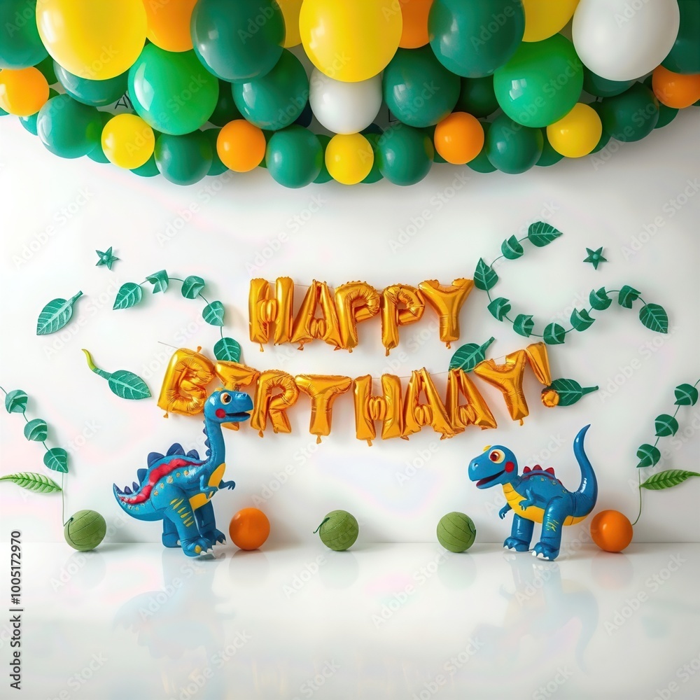 Obraz premium Dinosaur Birthday Party