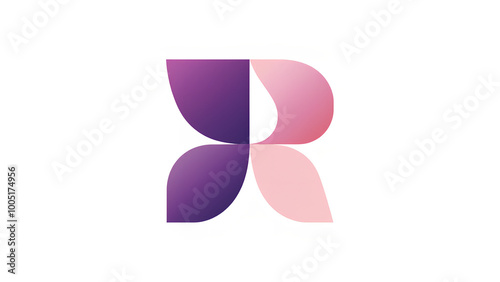 modern logo embodies the shape of the capital letter R