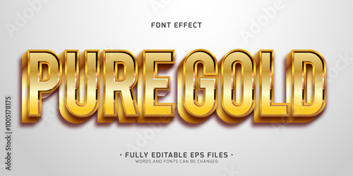 3d realistic gold text effect