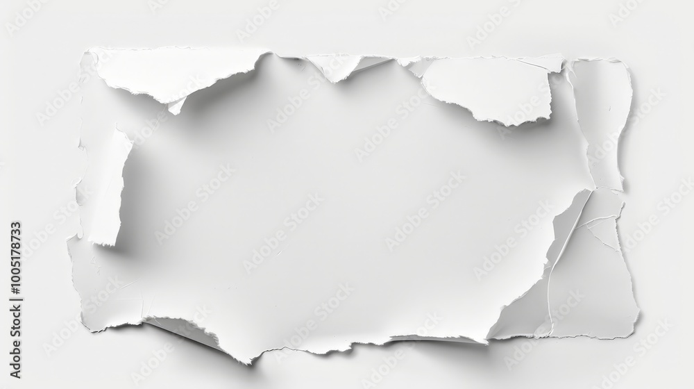 Torn Paper with White Background Torn Paper with White Background