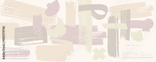Abstract background with dirty grunge brushes smear in the nude colors.