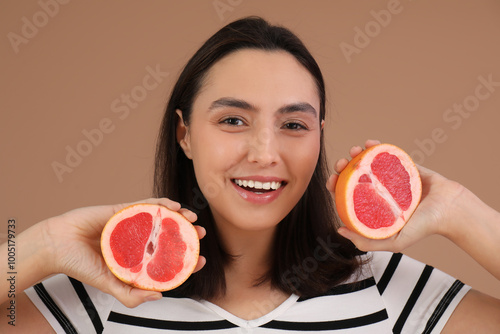 Beautiful young woman with ...