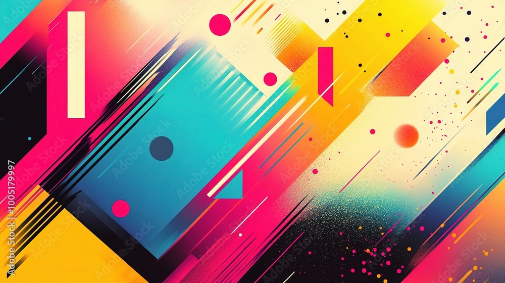 Vibrant Abstract Design with Colorful Geometric Shapes Vibrant Abstract Design with Colorful Geometric Shapes
