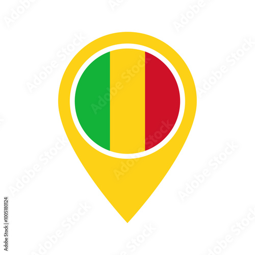 Free Download Mali flag location icon - GFXLoad