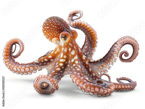 Octopus with White Background