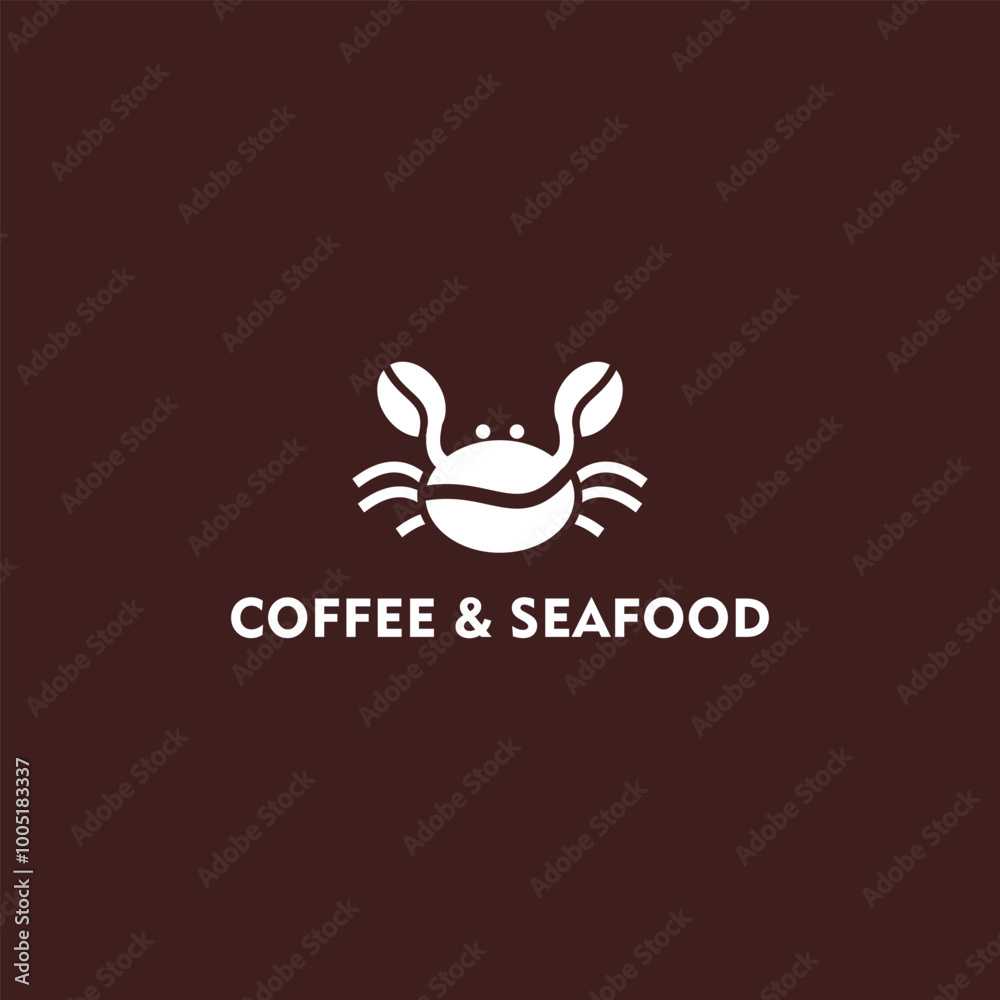 cafe and seafood vector design logo cafe and seafood vector design logo