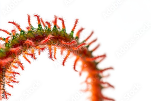 Mystic portrait of Brittle Stars in studio, copy space on right side, Close-up View, isolated on white background photo