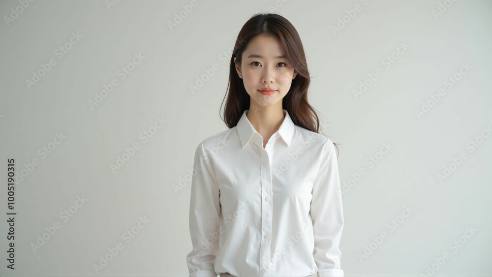Portrait of a Japanese Woman with a Natural Smile - Bright and Clean Expression Portrait of a Japanese Woman with a Natural Smile - Bright and Clean Expression