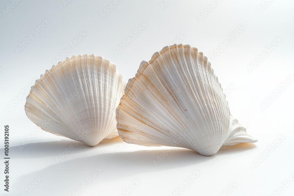 the beside view Sea Pens, left side view, white copy space on right, Isolated on White Background the beside view Sea Pens, left side view, white copy space on right, Isolated on White Background
