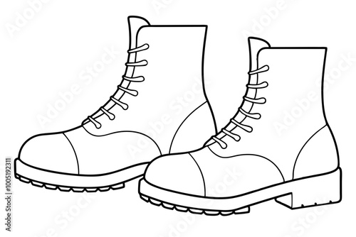 
Soldier Army Combat Boots Silhouette Vector, Combat Boot Silhouette

