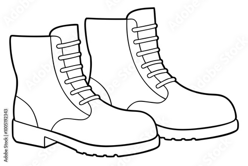 
Soldier Army Combat Boots Silhouette Vector, Combat Boot Silhouette

