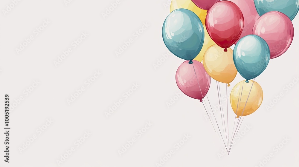 Colorful Balloons Floating in the Air Colorful Balloons Floating in the Air