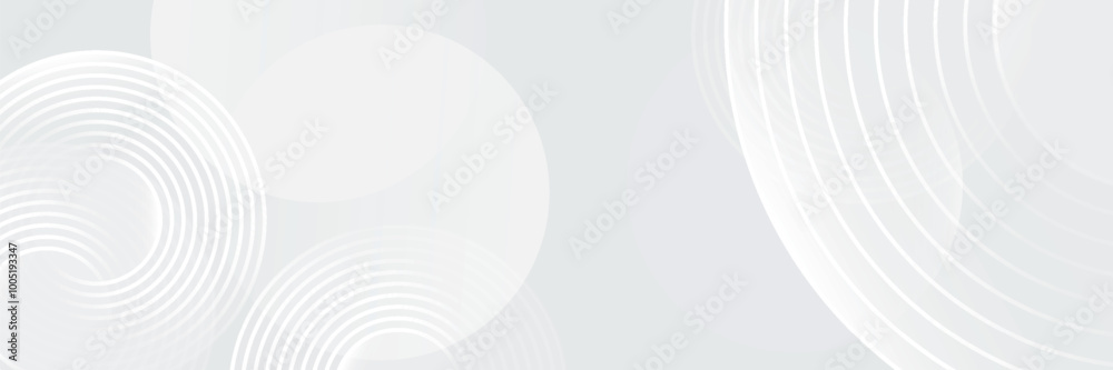Obraz premium White geometric abstract background overlap layer on bright space with lines effect decoration.eps10