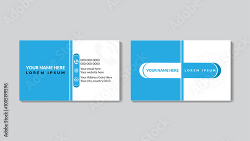 Business card design template, Clean professional business card template, visiting card, modern business card template