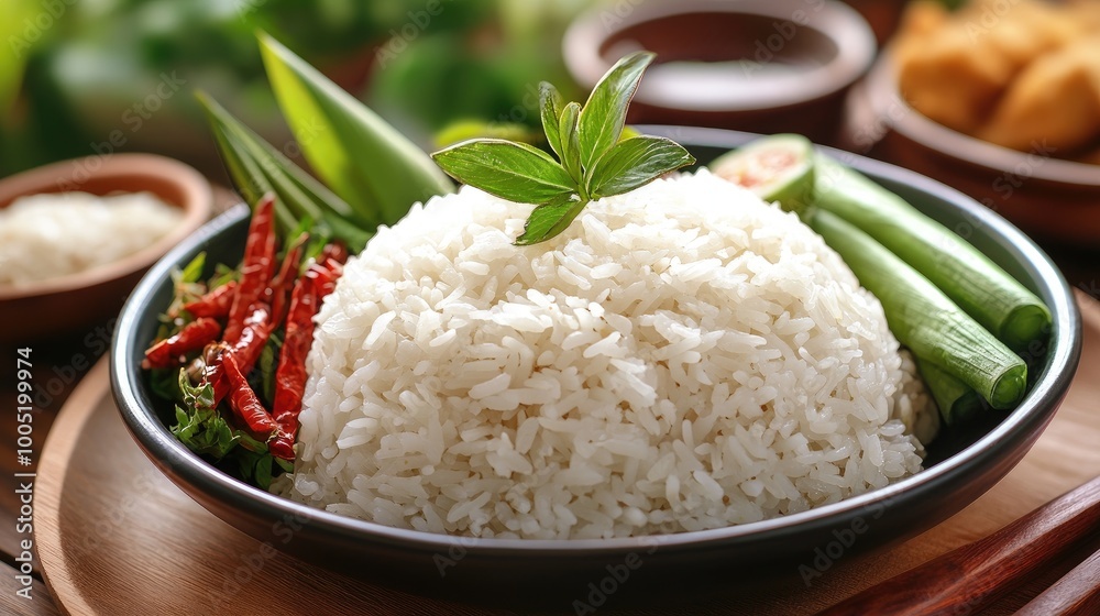 Fresh Cooked Rice with Vegetables and Spices Fresh Cooked Rice with Vegetables and Spices