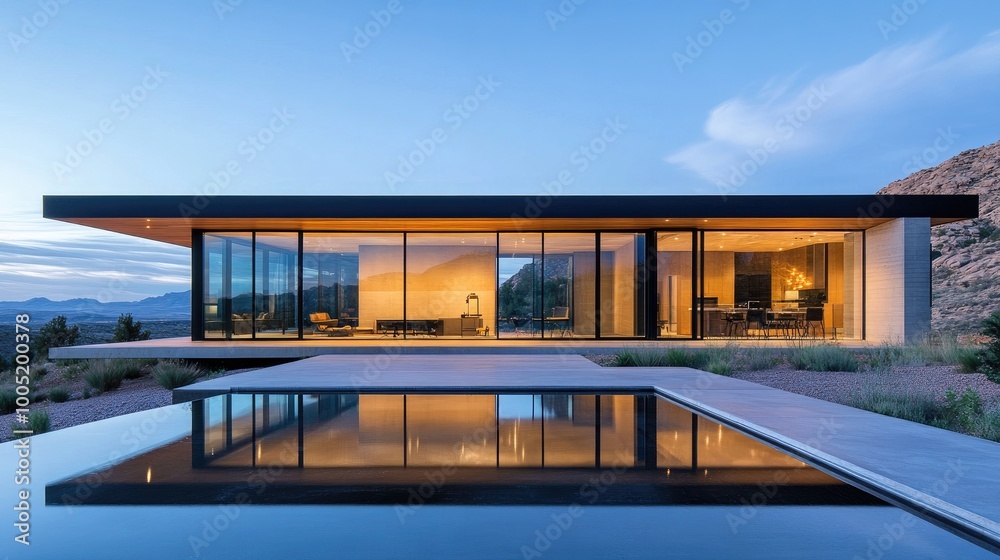 Modern Minimalist House with Stunning Landscape View Modern Minimalist House with Stunning Landscape View