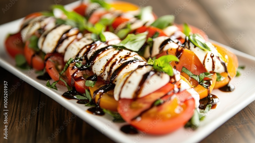 Fresh Tomato and Mozzarella Caprese Salad Delight Fresh Tomato and Mozzarella Caprese Salad Delight