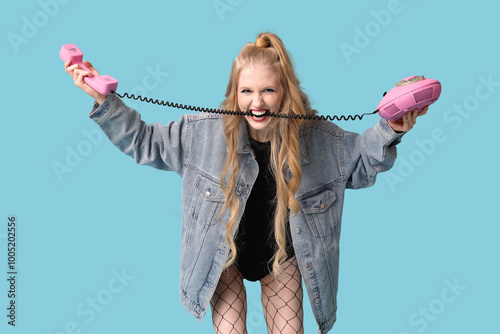 Beautiful young angry woman...