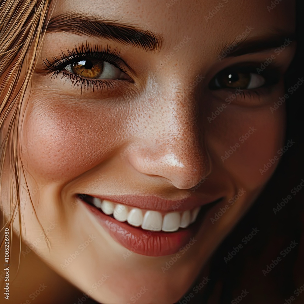 Smiling Woman in Natural Light Expression Smiling Woman in Natural Light Expression