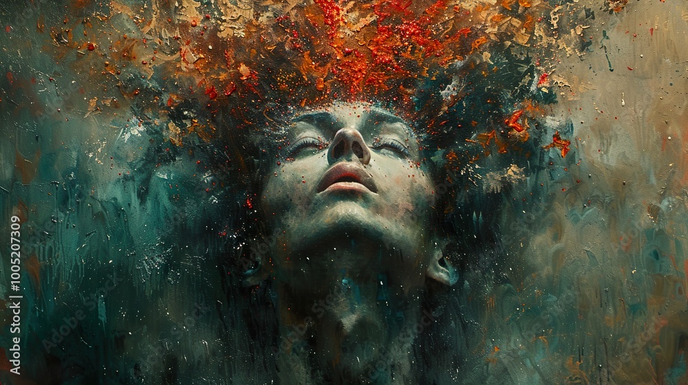 Surreal Portrait of a Woman in a Dreamlike State Surreal Portrait of a Woman in a Dreamlike State