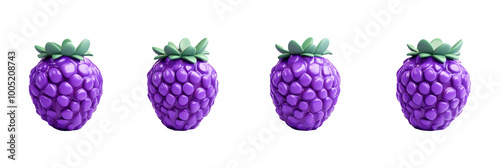 marionberry 3d icons and objects collection, in cartoon style minimal on transparent photo