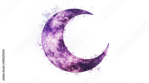 crescent moon on transparent background