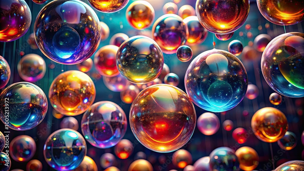 Vibrant, translucent orbs of various sizes and opacities suspended in mid-air, creating a mesmerizing, abstract background with a sense of depth and visual interest. Vibrant, translucent orbs of various sizes and opacities suspended in mid-air, creating a mesmerizing, abstract background with a sense of depth and visual interest.