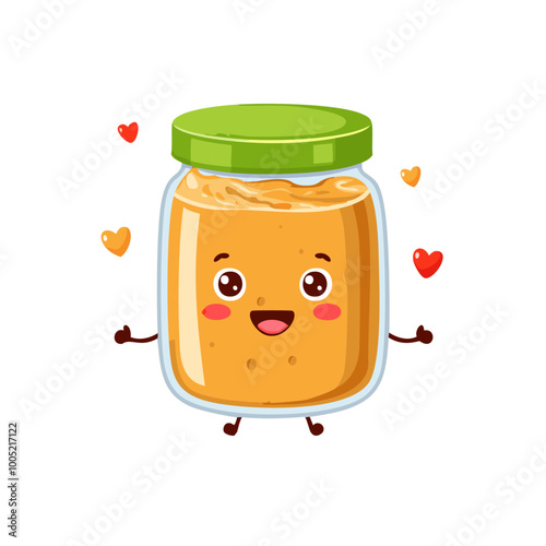 Peanut Butter Food Eat Meal Snack Cuisine Animation Kawaii Character
