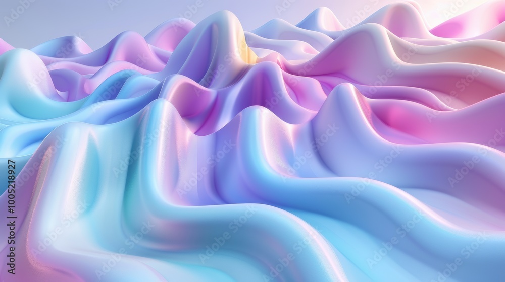 Fototapeta premium Abstract Pastel-Colored Wavy Surface