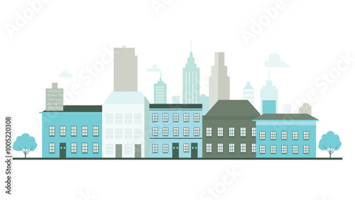 Beautiful Cityscape Landscape Wallpaper with Skyscraper Building Architecture
