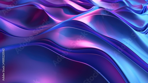 Abstract Wavy Pattern in Blue and Purple Gradient