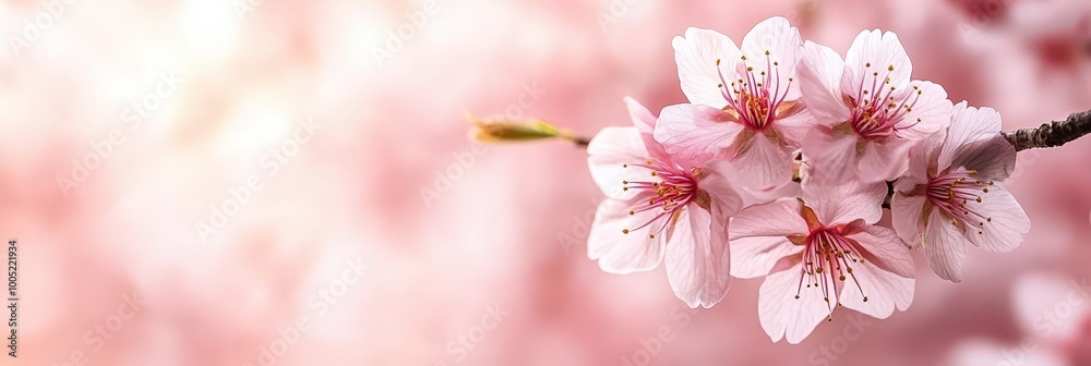 Naklejka premium Delicate Pink Cherry Blossom