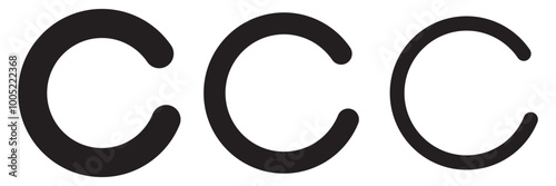 Copyright icon vector isolated on white background. copyright symbols