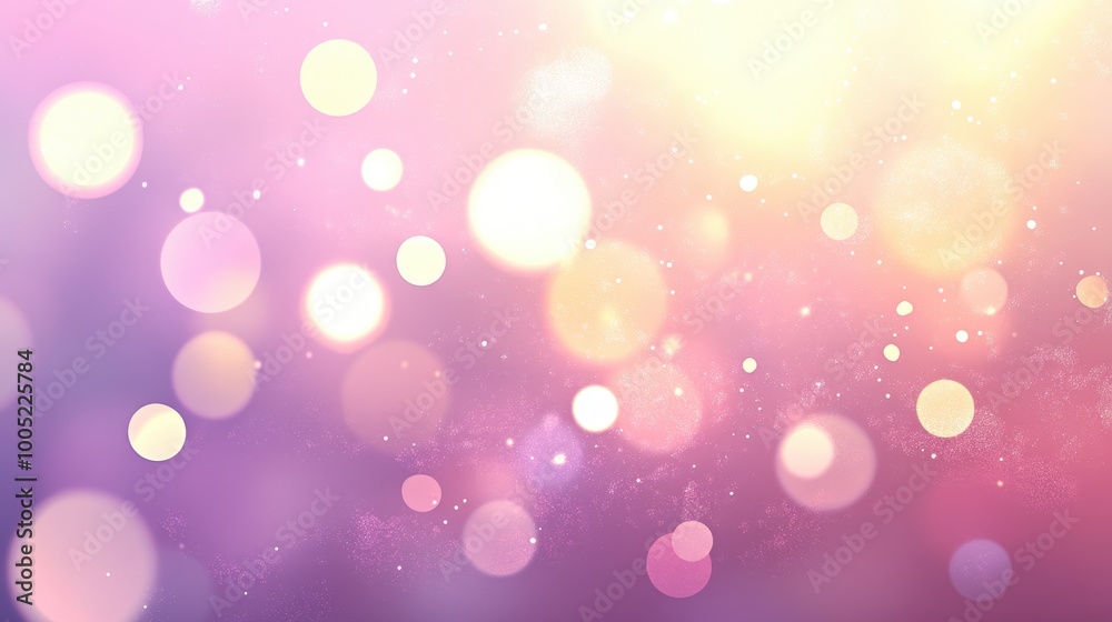 Abstract Pink and Yellow Bokeh Background with Glitter and Sparkle Effect. Abstract Pink and Yellow Bokeh Background with Glitter and Sparkle Effect.