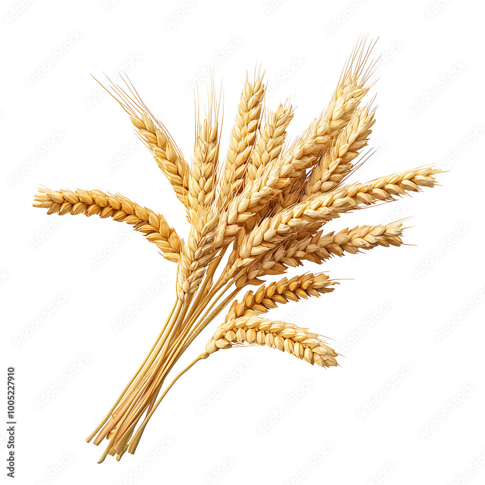 Wheat ears isolated on white background Wheat ears isolated on white background