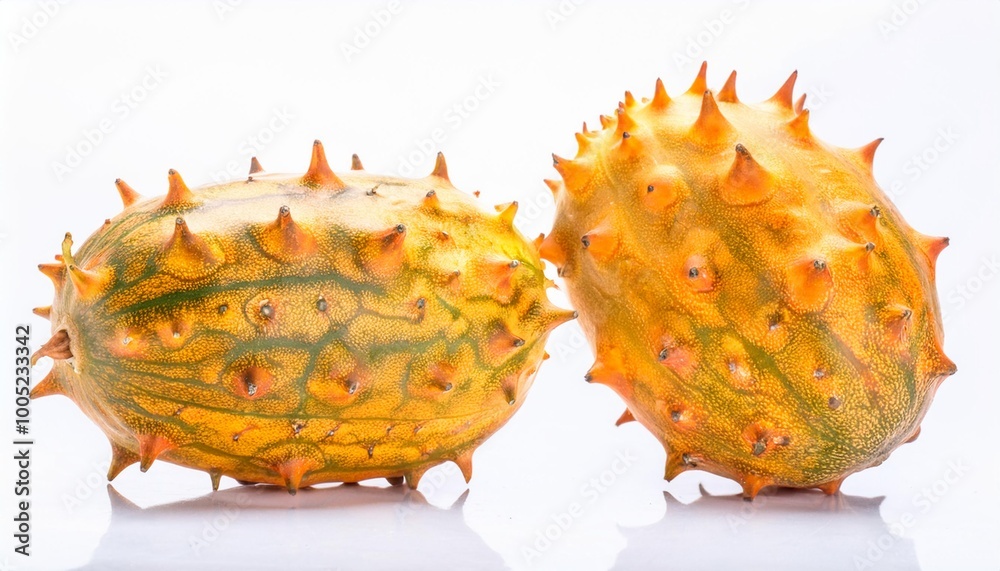Kiwano on white background. Kiwano Fruit Isolated. Kiwano on white background. Kiwano Fruit Isolated.