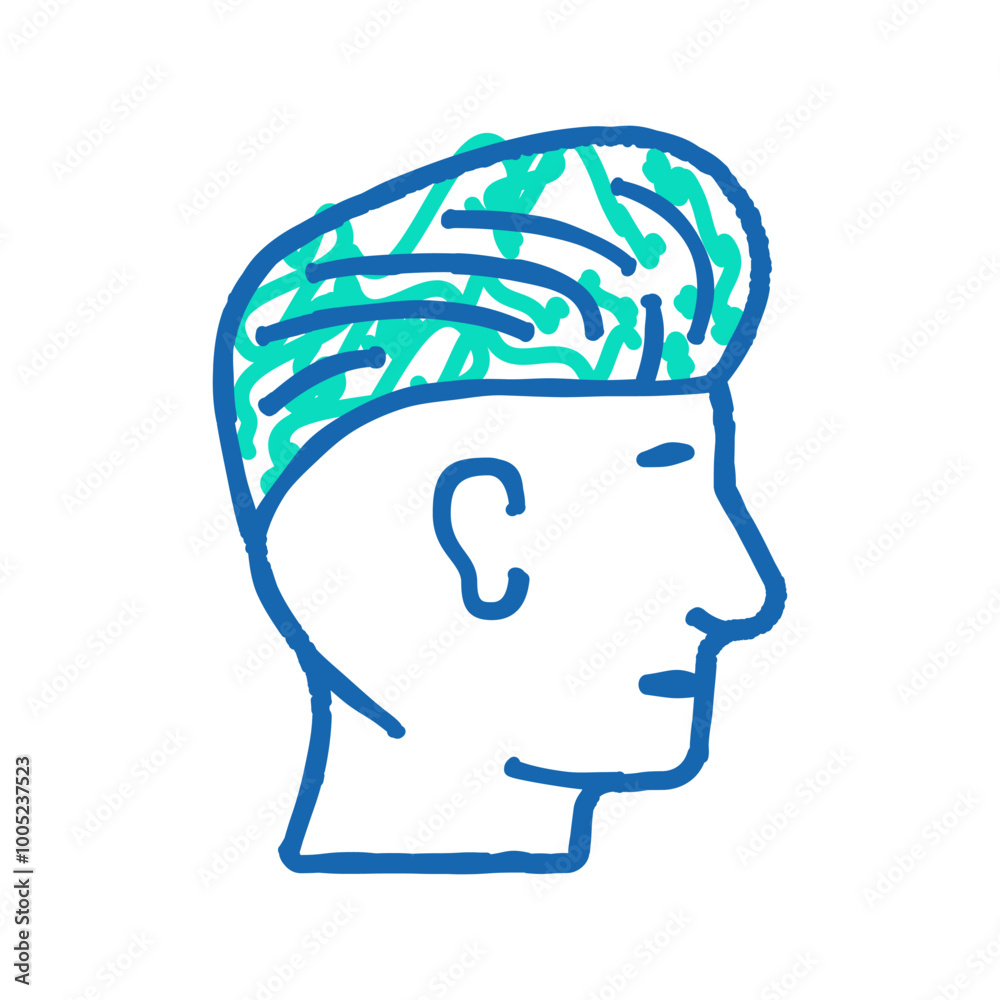 pompadour hairstyle male doodle icon sketch vector. pompadour hairstyle male sign. isolated symbol illustration pompadour hairstyle male doodle icon sketch vector. pompadour hairstyle male sign. isolated symbol illustration