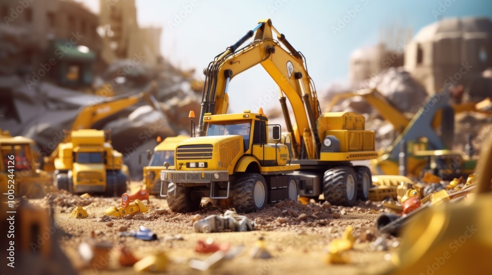Construction Equipment diorama Construction Equipment diorama