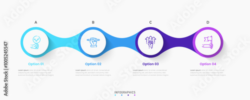 Vector Infographic label design template with icons and 4 options or steps. Can be used for process diagram, presentations, workflow layout, banner, flow chart, info graph.