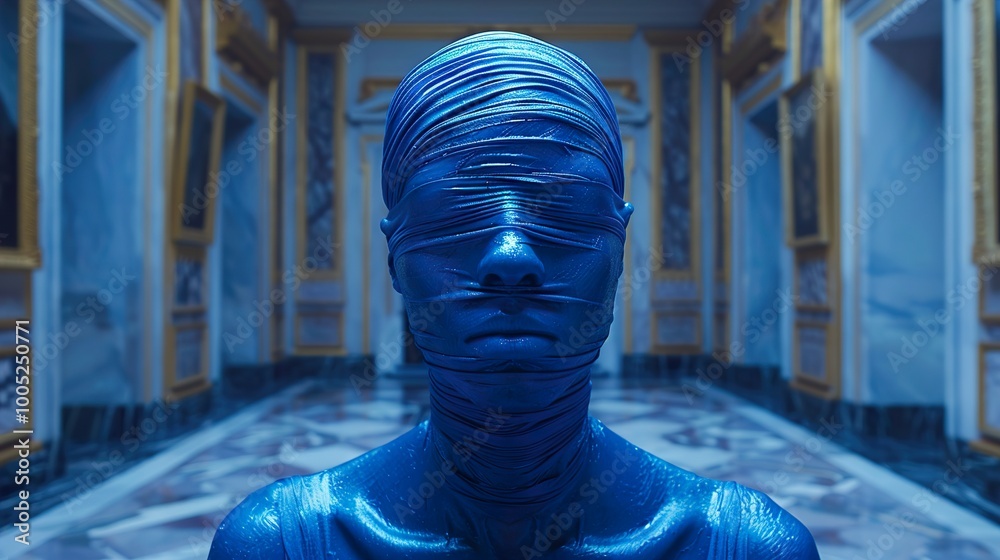 Blue Sculpture: A Contemporary Art Installation Blue Sculpture: A Contemporary Art Installation