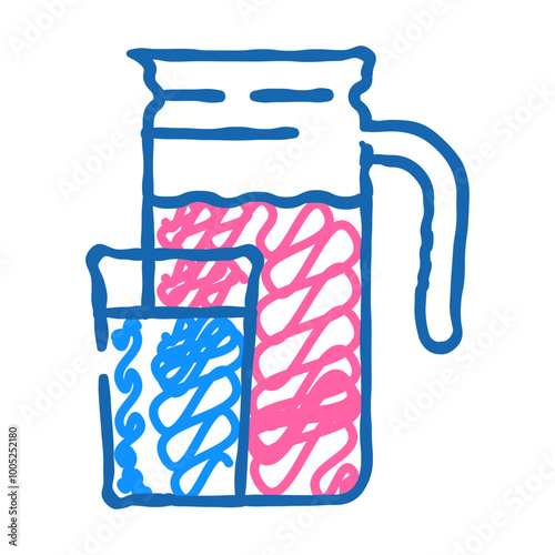 buttermilk milk product doodle icon sketch vector. buttermilk milk product sign. isolated symbol illustration
