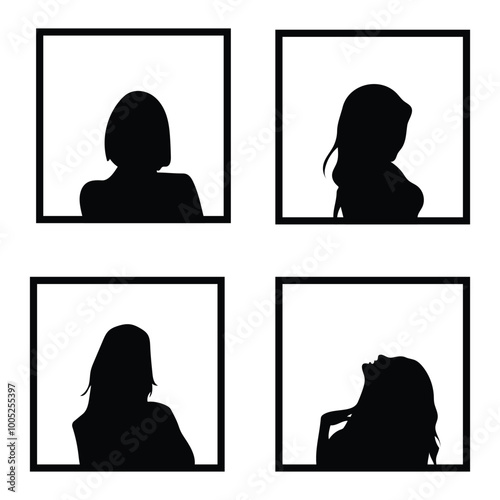 Women style silhouette stock vector