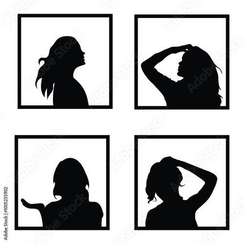 Women style silhouette stock vector