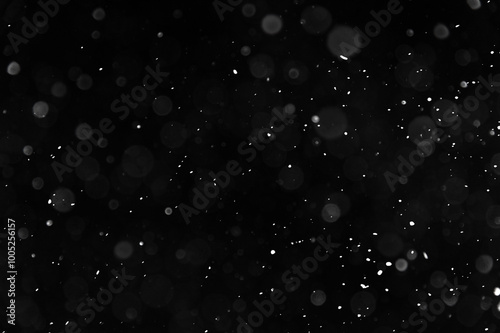Falling real snowflakes, heavy snow