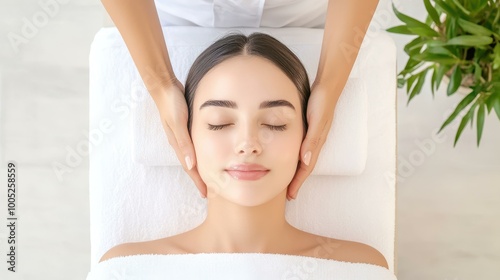 Discover the serene beauty of a young woman receiving a revitalizing spa massage in a luxurious setting.