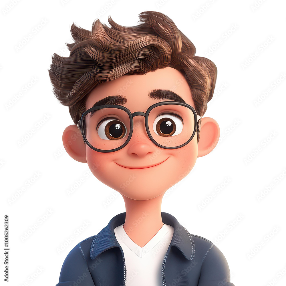 Lively 3D avatar of a cheerful young man, illustrated in vibrant colors, set against a clean white backdrop. Lively 3D avatar of a cheerful young man, illustrated in vibrant colors, set against a clean white backdrop.