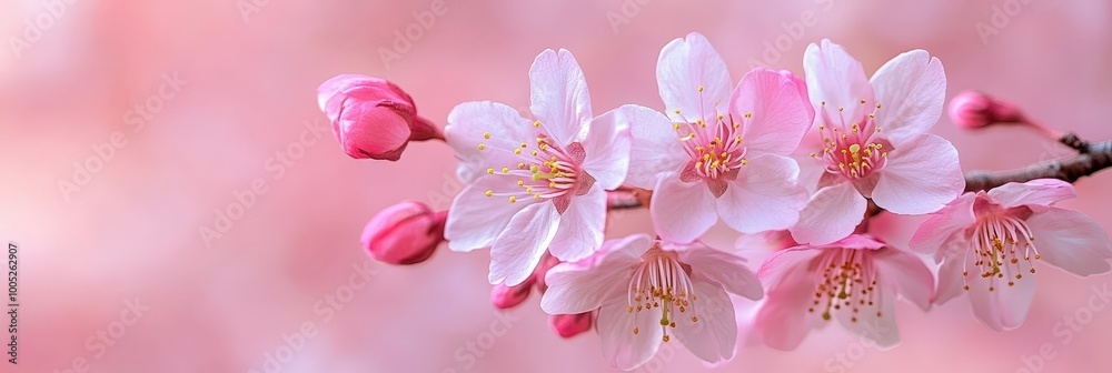 Obraz premium Pink Cherry Blossoms in Bloom