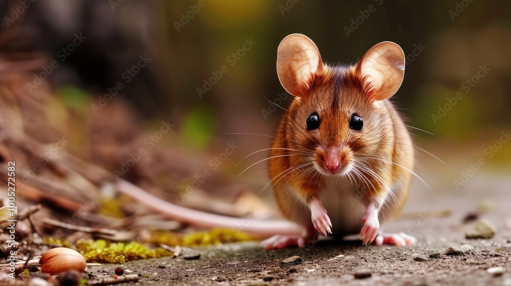 Mouse in a natural environment with vibrant colors. backgrounds of amazing animals in their natural habitat Mouse in a natural environment with vibrant colors. backgrounds of amazing animals in their natural habitat