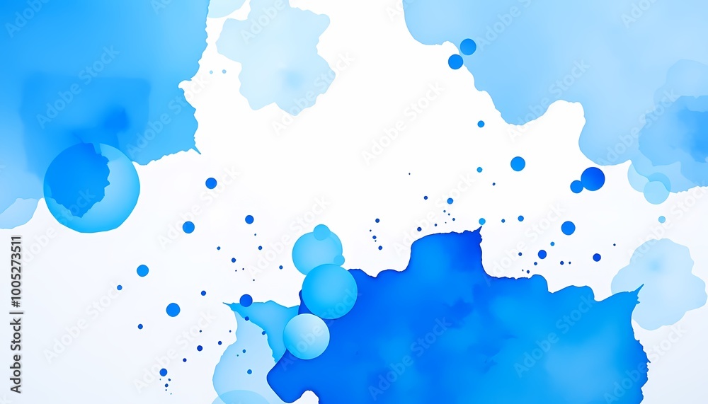 Dynamic Blue Watercolor Splash with Burst Pattern and Delicate Color Transitions Art Dynamic Blue Watercolor Splash with Burst Pattern and Delicate Color Transitions Art